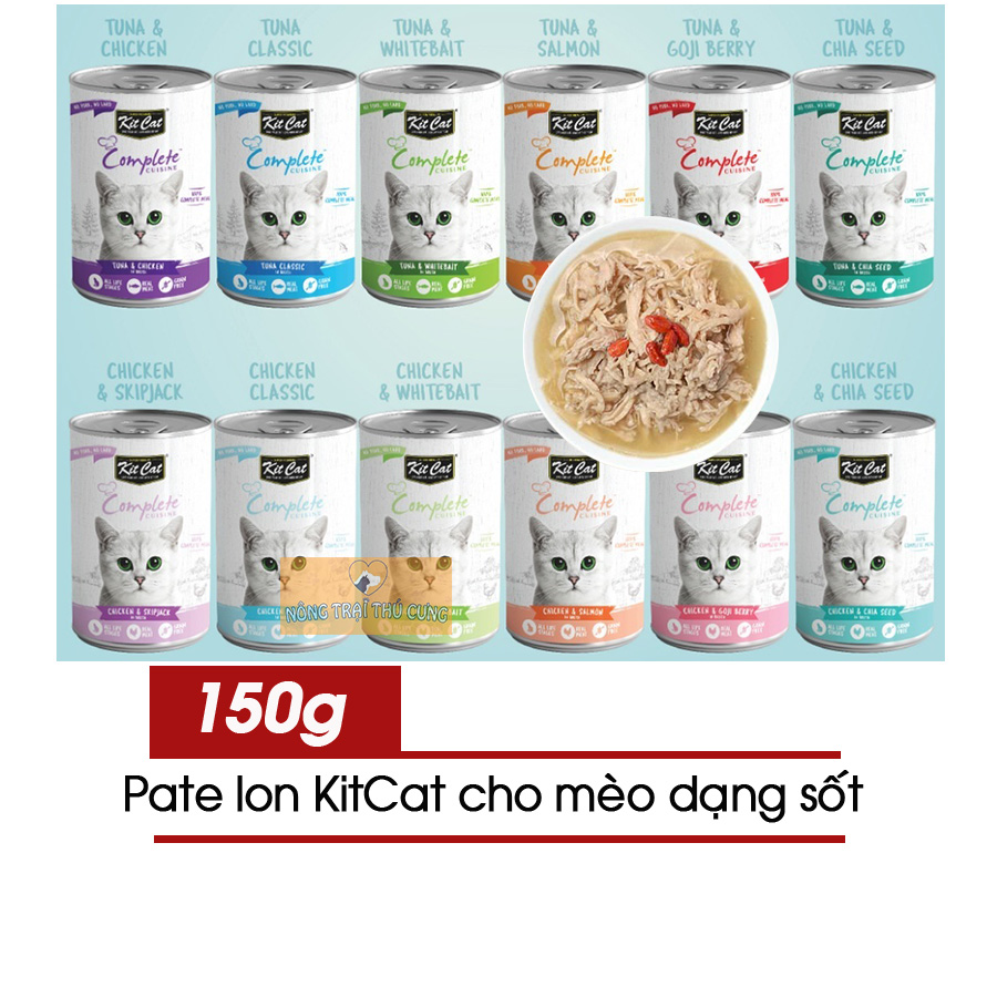 Pate Kit Cat Complete Dạng Sốt Cho Mèo Mọi Lứa Tuổi 150g - Nông Trại Thú