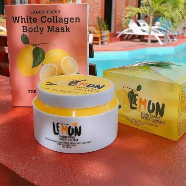 [HCM][Combo 2 món] 1 kem  body Lemon chanh + 1 ủ trắng chanh- dưỡng  trắng  da hoàn hảo