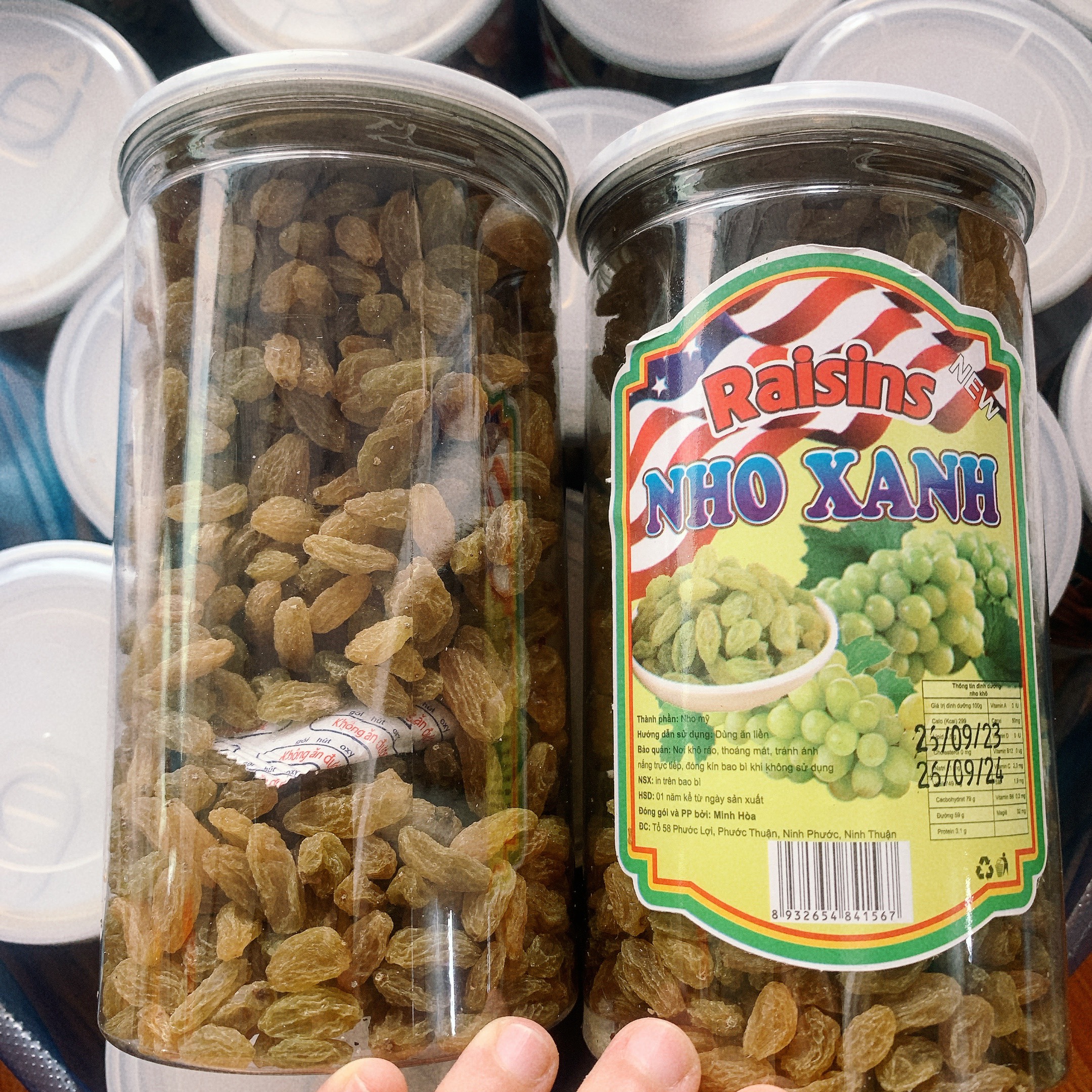500G nho xanh sấy khô không đường, nho khô xanh ninh thuận hàng loại 1 sấy khô tự nhiên -NXK