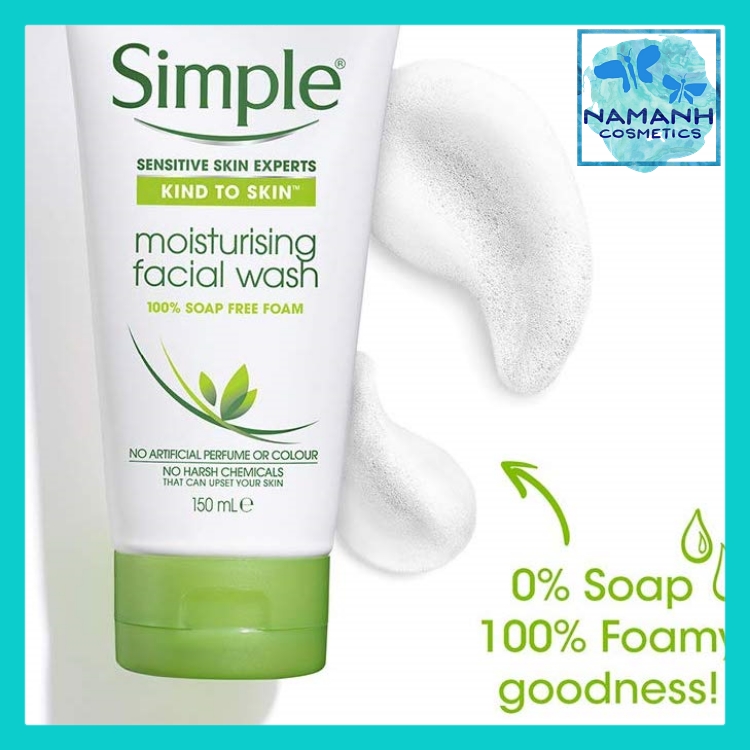 Sữa rửa mặt dưỡng ẩm Simple Kind To Skin Moisturising Facial Wash 150ml