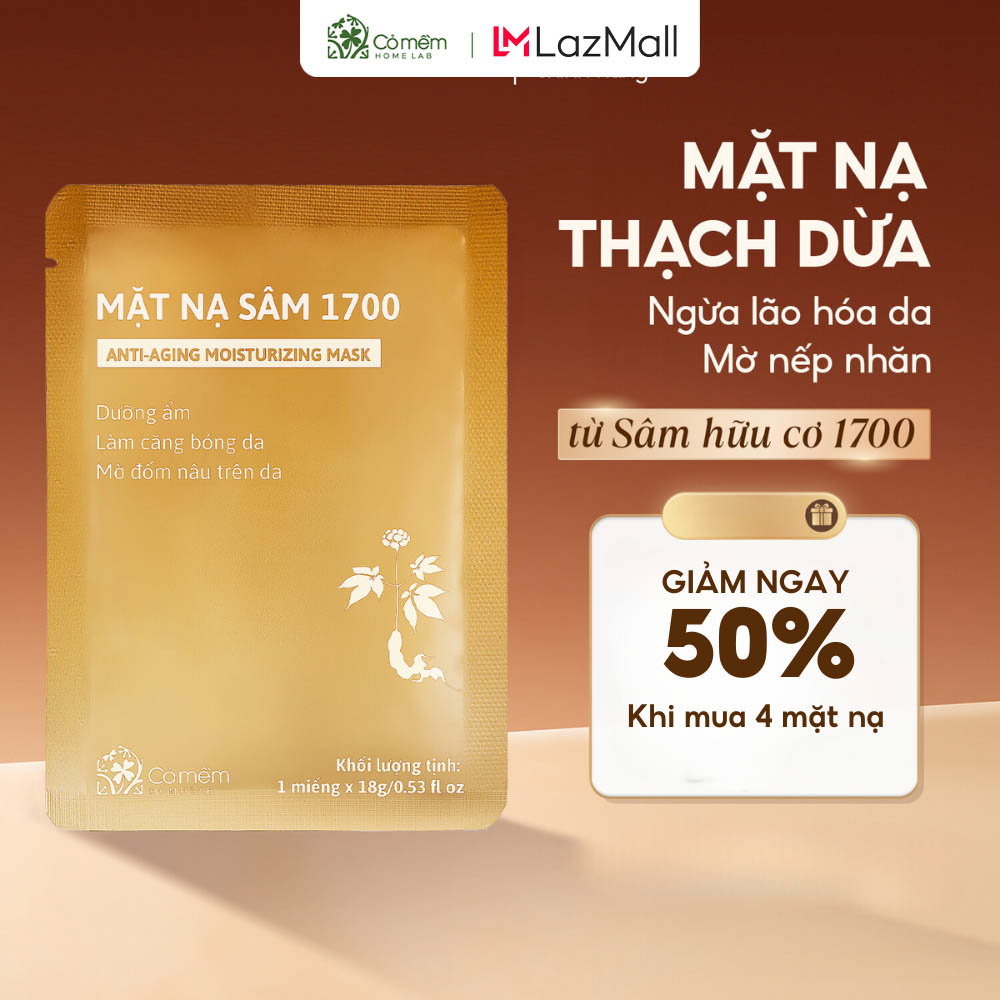 Mặt nạ dưỡng da Sâm 1700 dưỡng ẩm ngừa lão hoá da Cỏ Mềm 18g