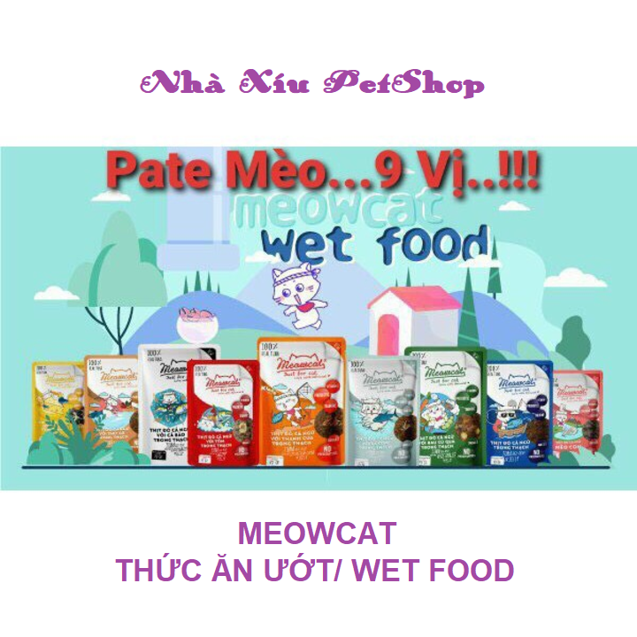 Combo Tiết Kiệm Pate Cho Mèo Meowcat 70gr 24 Gói Mix Vị