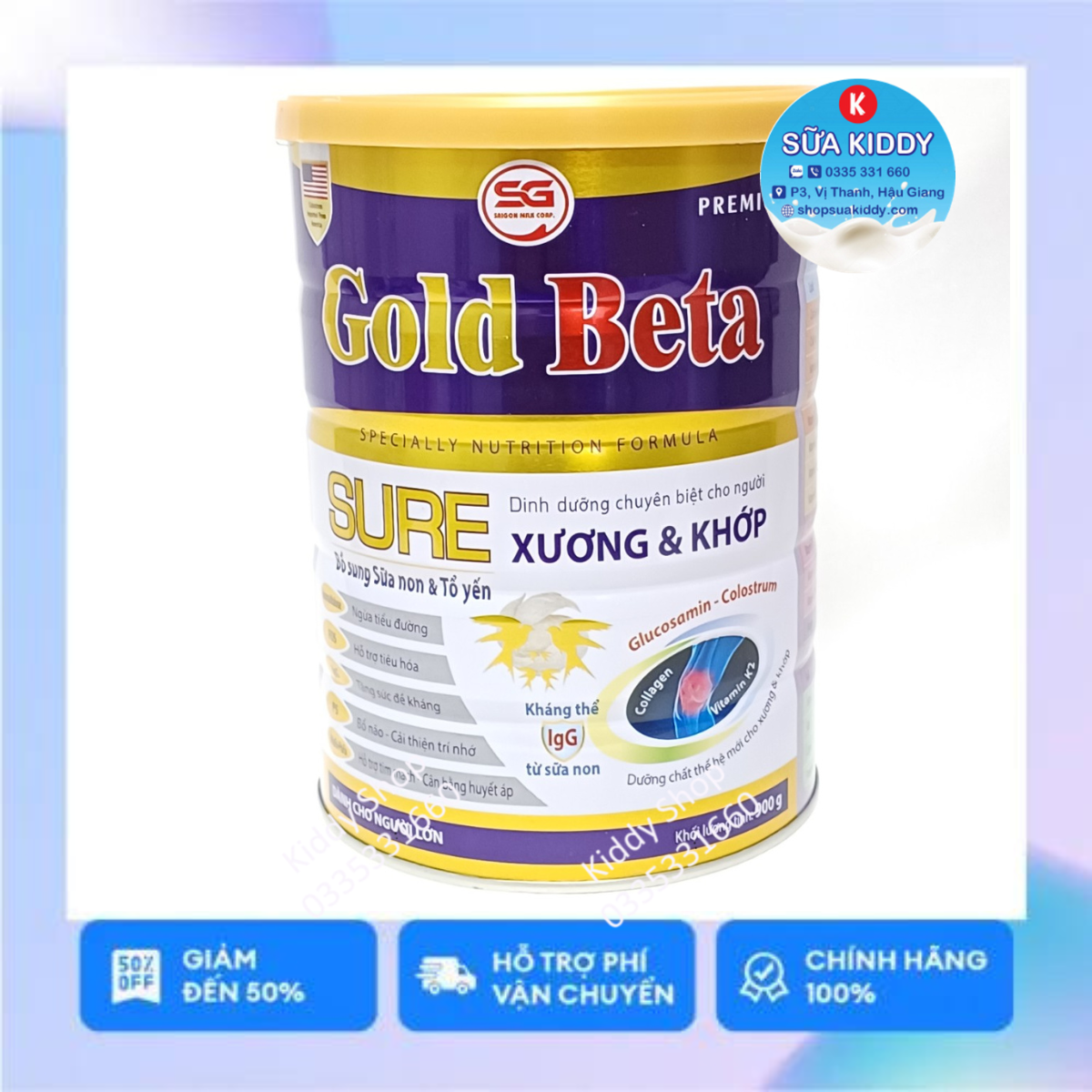 Sữa bột Gold Beta sure xương khớp 900g