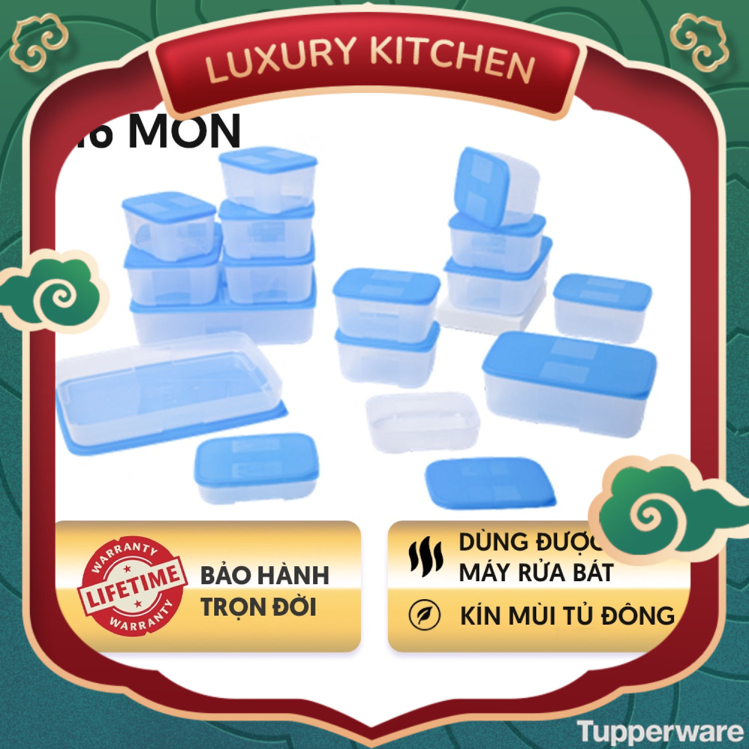 Bộ đông Tupperware Freezermate Jumbo 16 - Bộ đông chuyên dụng cho tủ lạnh, có thể dùng cả ngăn đông, mát và khô