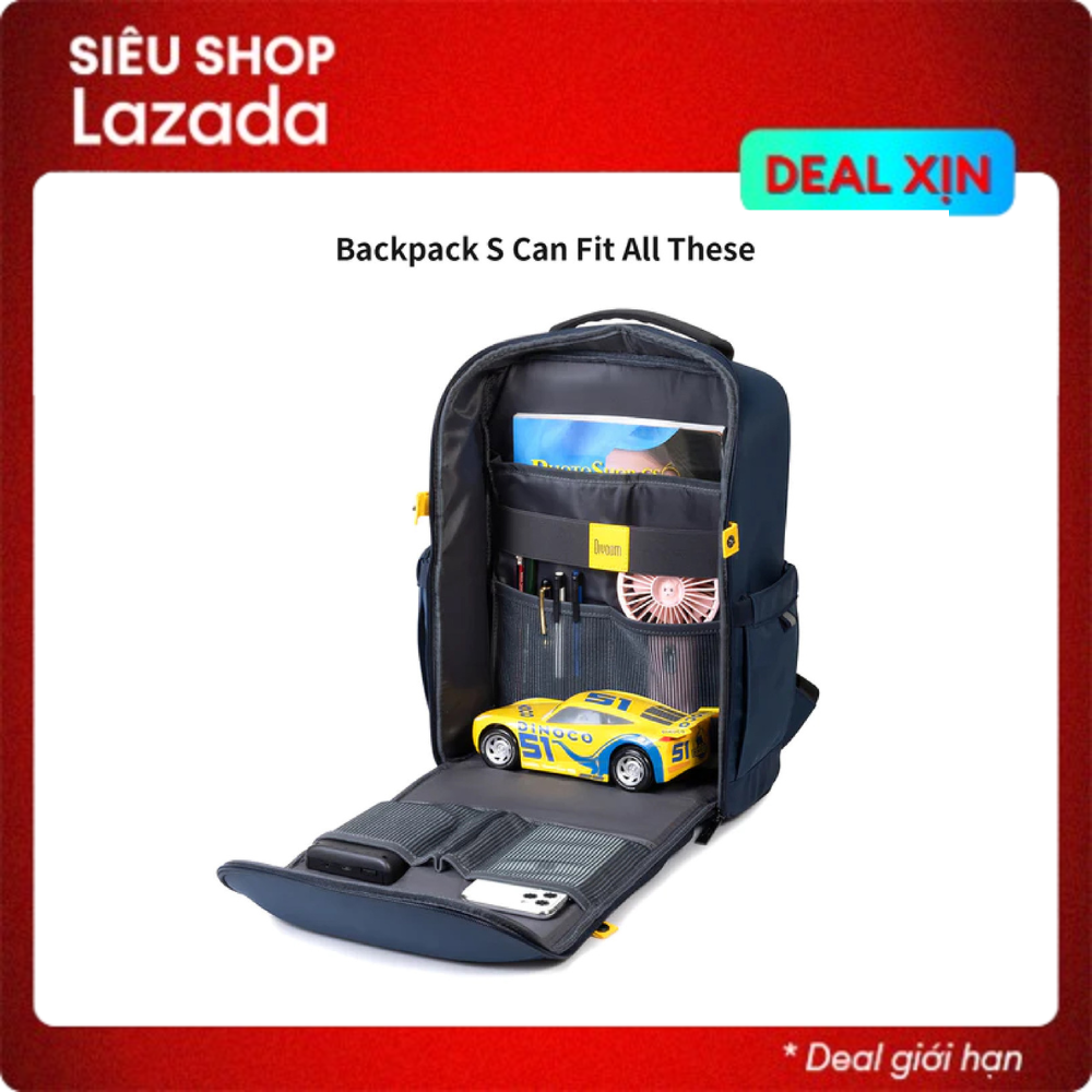 Balo Divoom Pixoo Backpack-S màn hình LED thông minh, sáng tạo - Hàng chính hãng
