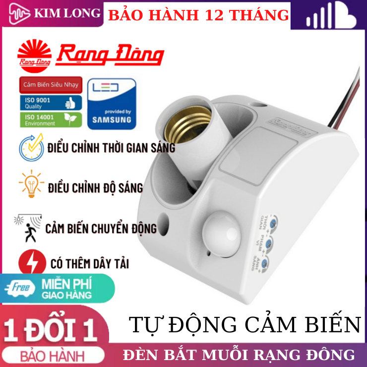 Đui đèn cảm biến rạng đông DCB01-PIR - Cảm biến siêu nhạy , dễ dàng điều chỉnh , đui đèn điều khiển từ xa , đui đèn cảm ứng chuyển động - đui đèn cảm biến chuyển động