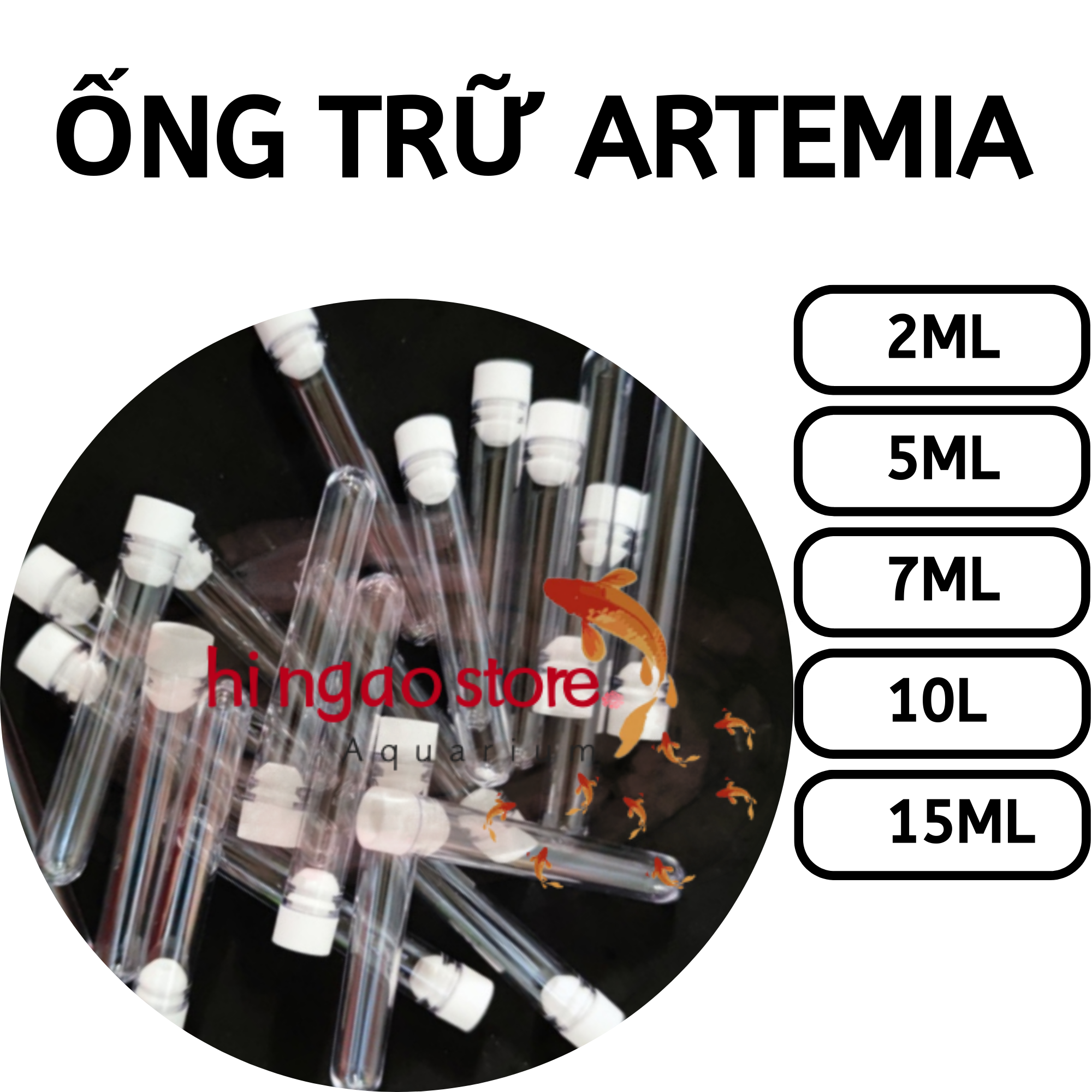 Ống Trữ Artemia 2ml, 5ml, 7ml, 10ml, 15ml - Phụ kiện cá cảnh  | Hingaostore.