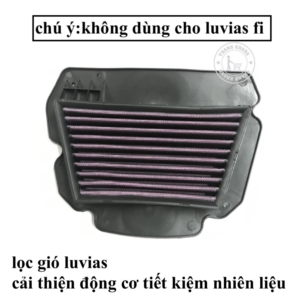 [HCM]Lọc gió độ cải thiện động cơ tiết kiệm nhiên liệu xe Luvias Thanh Khang 006000846 (Đen) Sản Phẩm Chất Lượng Gian Hàng Uy Tín Giá Cả Cực Tốt Mua Ngay.