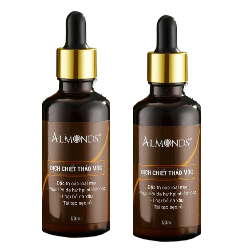 Combo 2 dịch chiết thảo mộc làm giảm và ngăn ngừa mụn Almonds