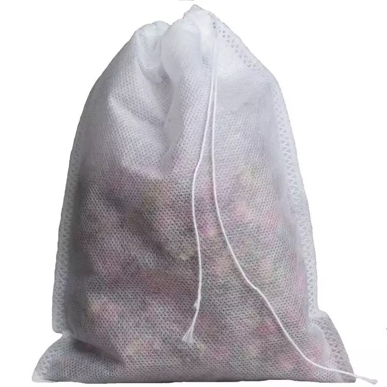 [HCM]Túi lọc trà/ túi vải không dệt có dây rút size 15 x 25 cm (100 cái)