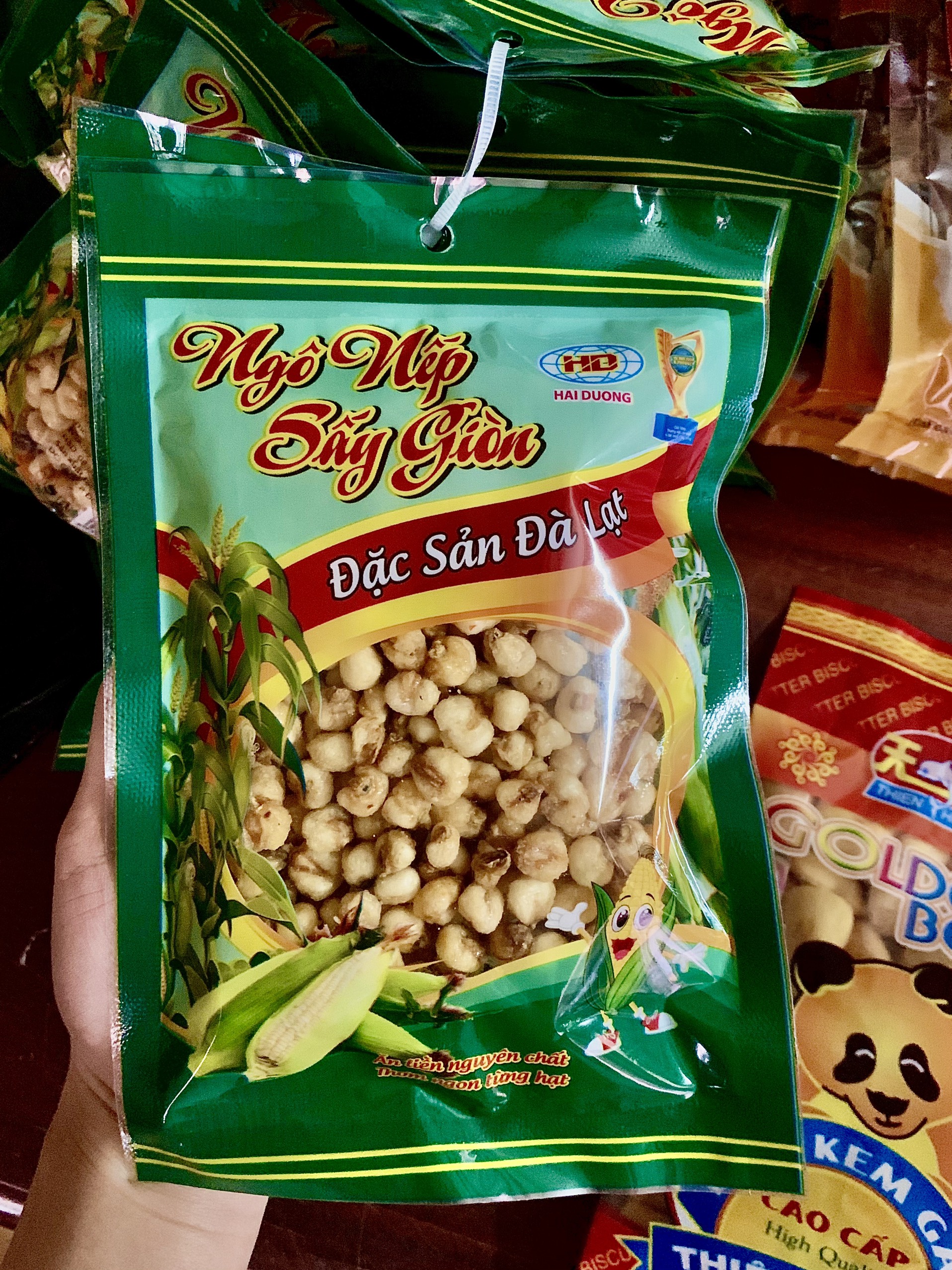 Bịch ngô nếp sấy giòn đặc sản đà lạt