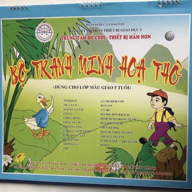 Bộ Tranh Minh Họa Thơ, dùng cho lớp mẫu giáo 5 tuổi.