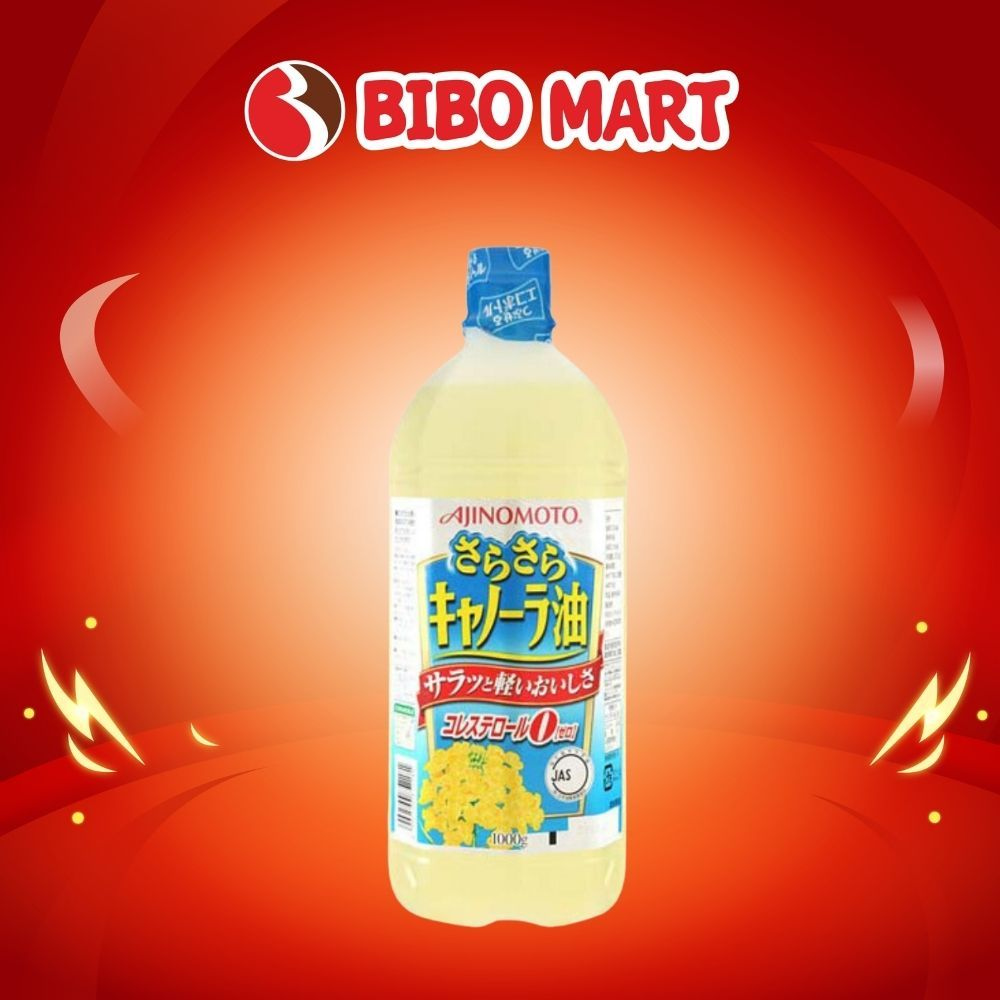 Dầu Ăn Hoa Cải Ajinomoto Bổ Sung Vitamin Chai 1L - Bibo Mart