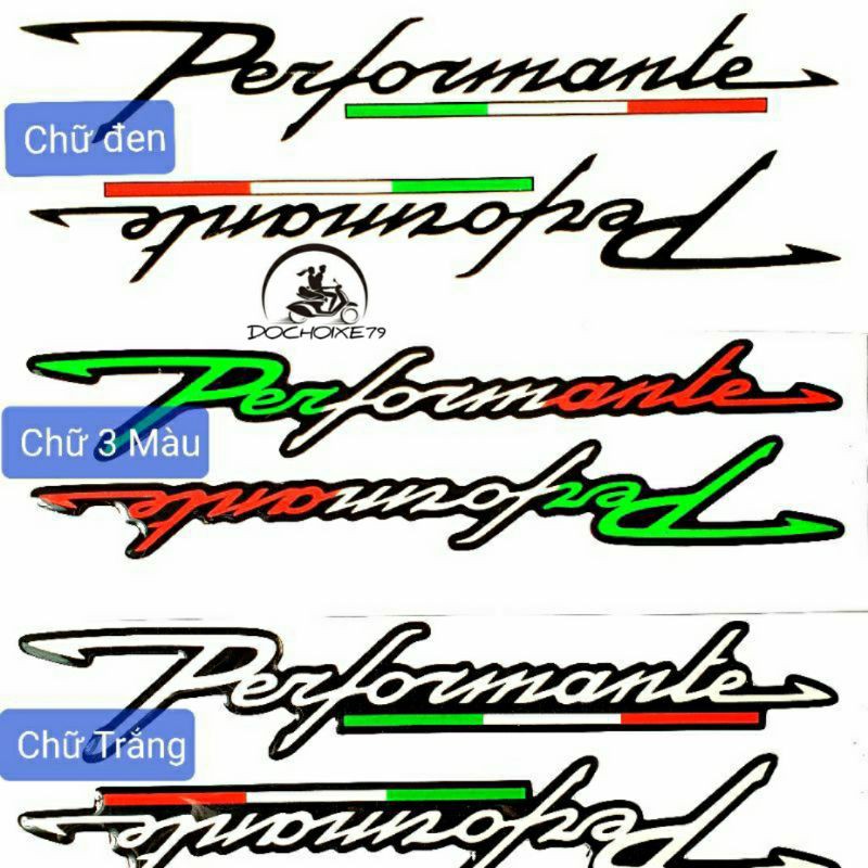 [ 1 CẶP ]Tem chữ ký PERFORMANCE dán mọi loại xe xe SH Ý SH Việt Nam SH mode vario