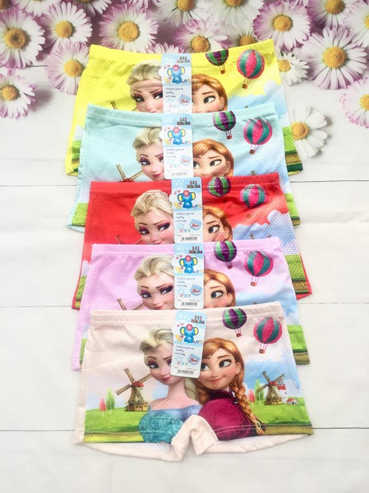 Combo 5 quần chíp đùi thông hơi elsa & anna cho bé gái 9-26kg