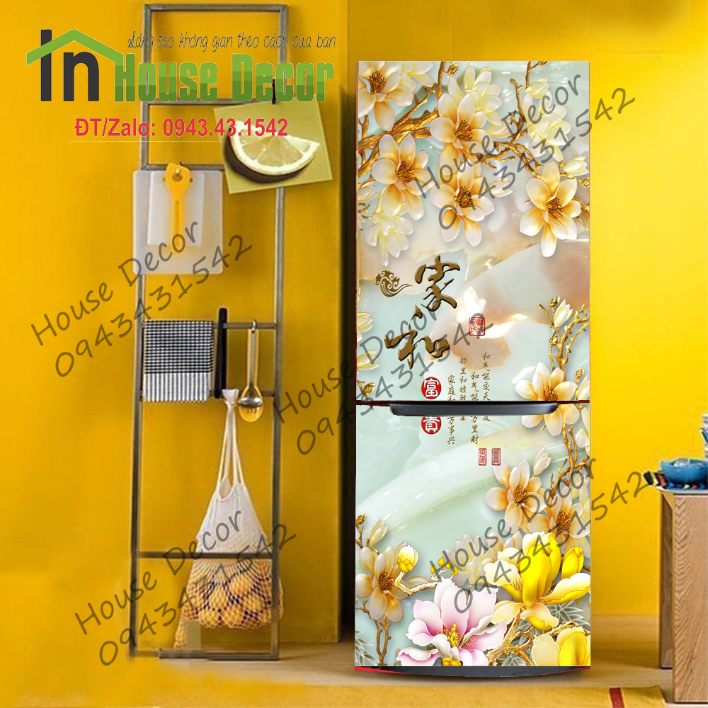Decal Dán Tủ Lạnh Chống Thấm Nước Chất Liệu Decal Bóc Dán - Phù Hợp Mọi Loại Tủ - Decal dán tủ lạnh kệ tường tủ quần áo, decal dán, giấy dán, trang trí nội thất, giấy dán nội thất, trang trí nhà cửa