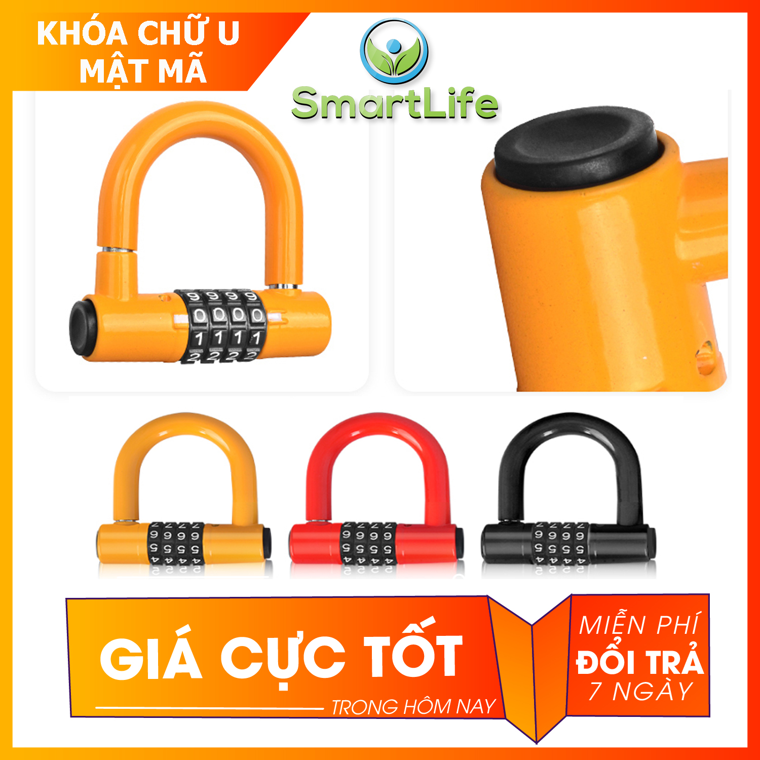 Khóa chữ U Mật Mã ,Khóa chống trộm, Ổ khóa chữ U, khóa số, khóa chống trộm xe máy, chất liệu thép chống gỉ cao cấp , khóa chữ u đổi mã số