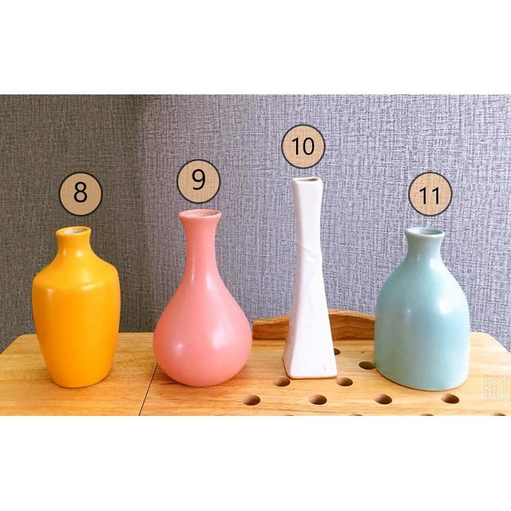 Bình bông mini, lọ hoa decor - Bình gốm cắm hoa bát tràng, gốm sứ bát tràng