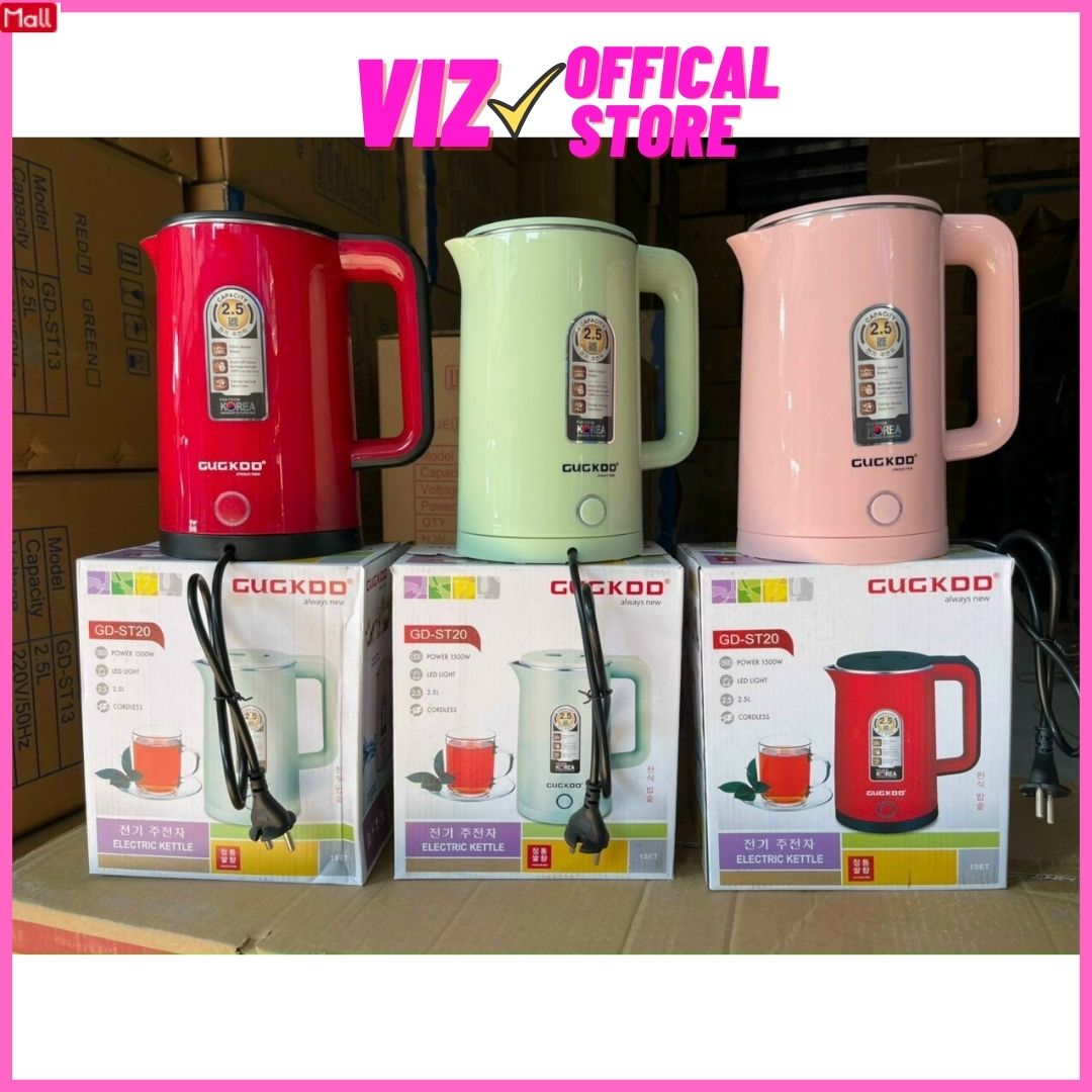 Ấm siêu tốc gugkoo gd-st20 dung tích 2.5l - ấm đun nước siêu tốc - bình đun nước 1500w đun cực nhanh, ấm đun nước, bình đun nước, ấm siêu tốc, ấm đun siêu tốc mini