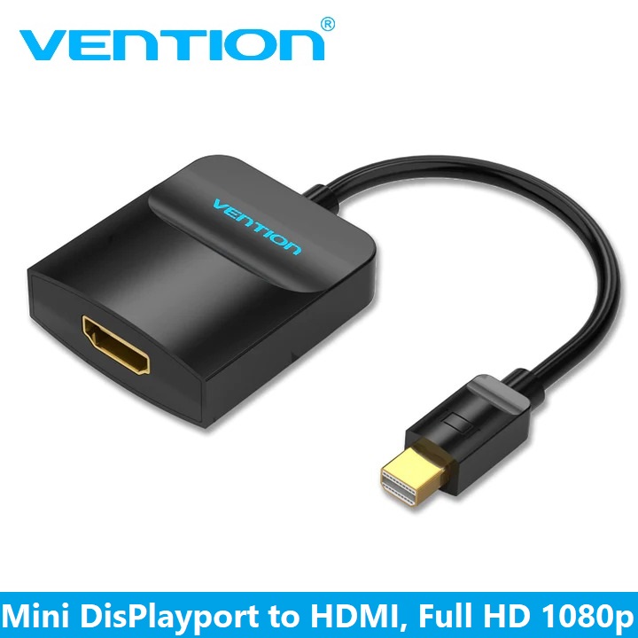 Cáp chuyển đổi Mini Displayport DP to HDMI Vention, dài 15cm thích hợp sử dụng với PC, Laptop, Macbook...