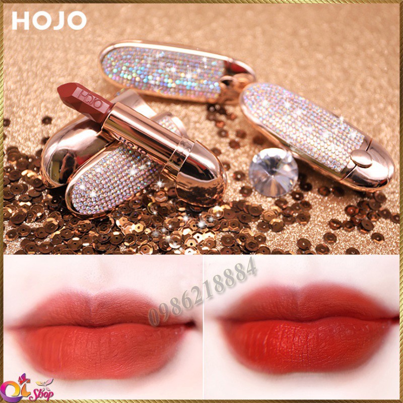 Son lì HOJO Princess đính hạt lấp lánh kèm gương sang chảnh HP99