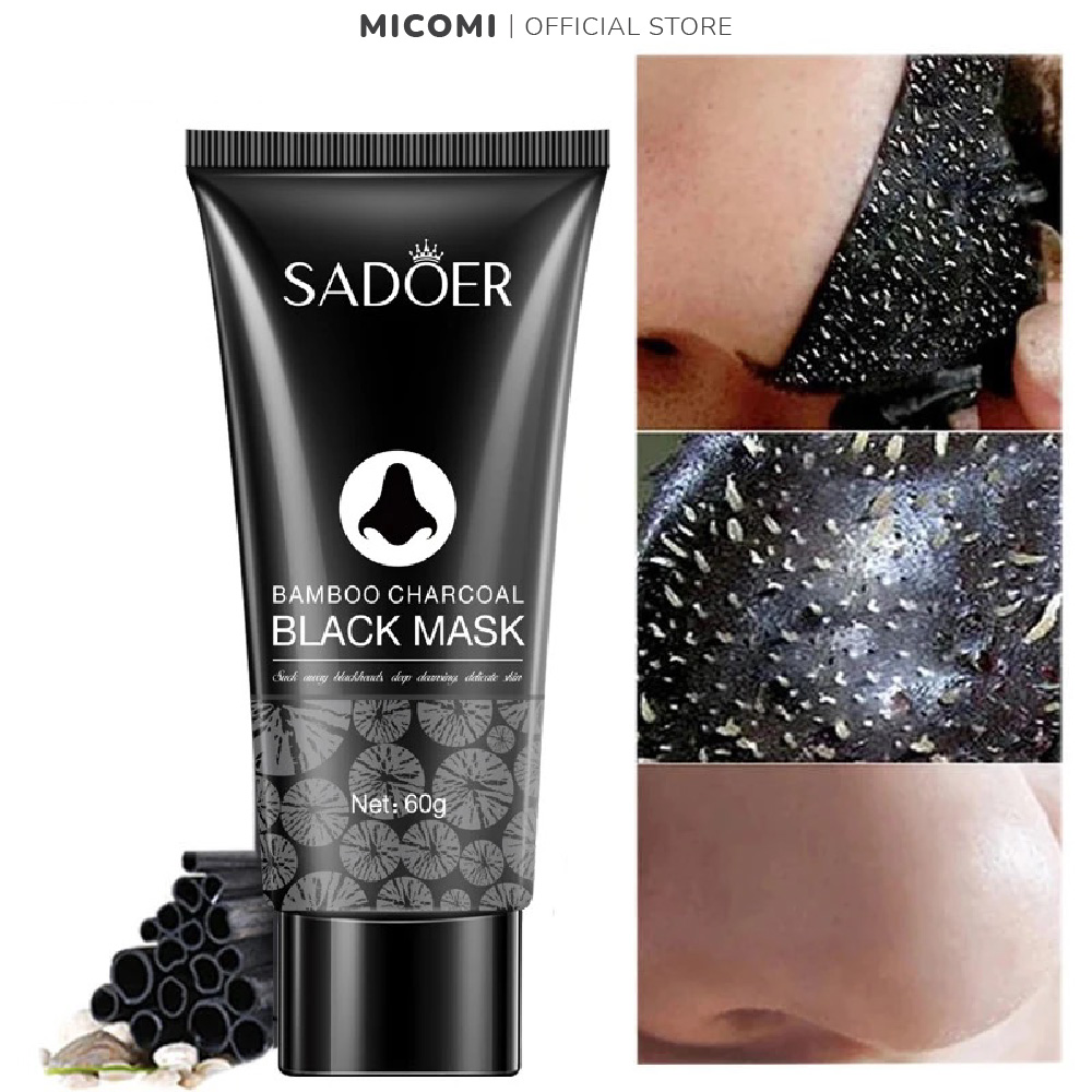 Gel Lột Mụn Đầu Đen Mụn Cám Than Tre Hoạt Tính Chai 60G Sạch Mụn Thải Độc Chì Và Sáng Da SADOER MICOMI Cosmetics
