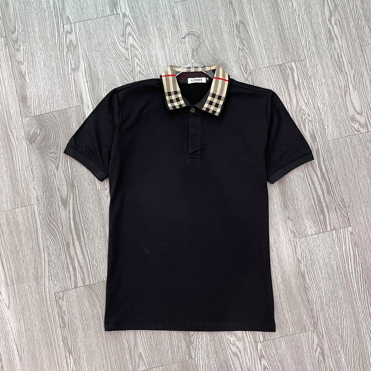 Áo thun nam cổ trụ phối cổ caro dệt bo viền tay cao cấp mẫu mới nhất hàng shop - 2