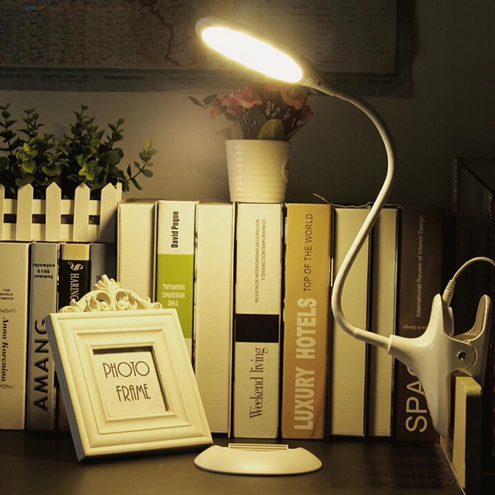 Đèn học kẹp bàn chống cận thị Cỡ lớn chuyên nghiệp Bóng led siêu bền 3 chế độ sáng Cắm điện 220V mã KMS059