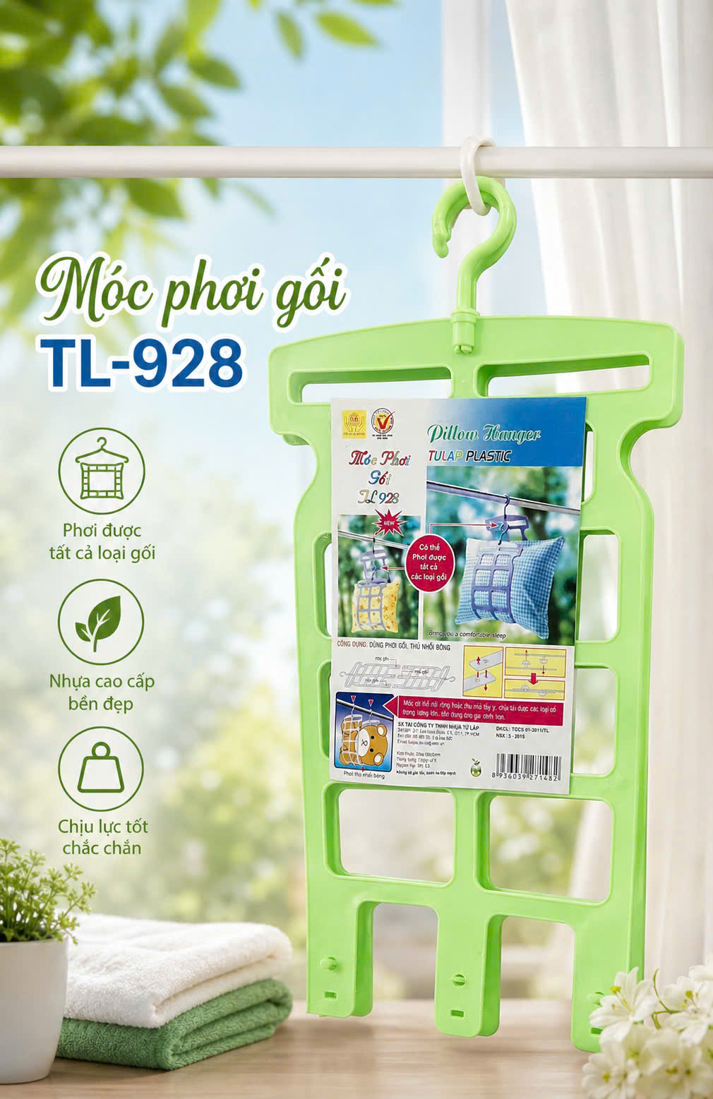 Móc phơi gối tự lập tl928 - 26 x 19 x 3cm