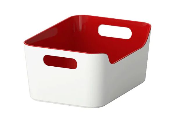Khay đỏ variera ikea 24x17x10cm