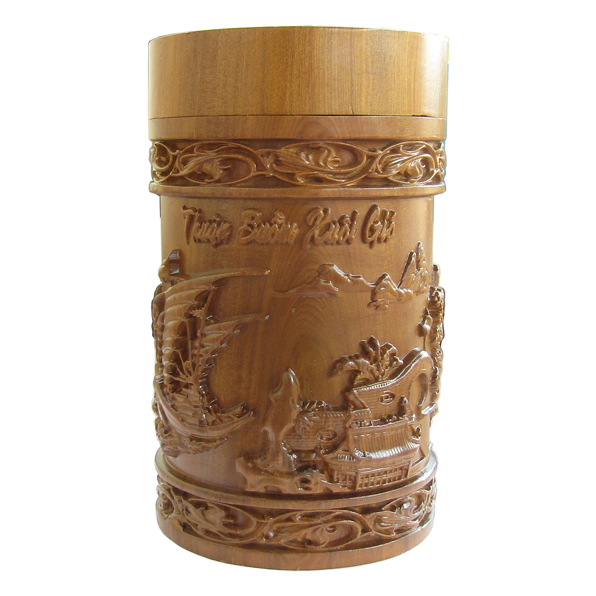 Hộp đựng trà - hộp đựng chè cao cấp gỗ tiện nguyên khối