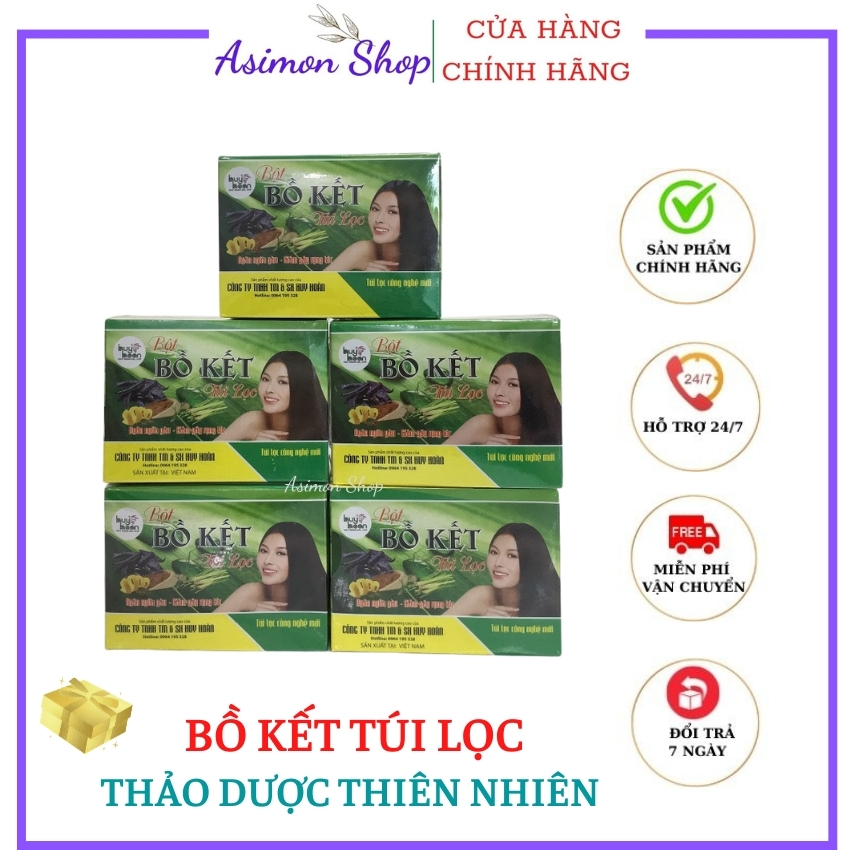 ( hết hàng)[Xả lỗ+Quà]Com bo 5 hộp Bồ kết túi lọc gội đầu thảo dược Huy Hoàn, Asimon Shop, BKTD005,100% tự nhiên, sạch gầu hết ngứa, sảng khoái, kích thích mọc tóc, mềm mượt.