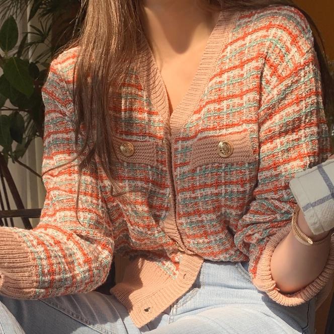 COD SDFERTEEEWE Áo khoác cardigan Pure Cube dệt kim thiết kế xinh xắn thời trang cho bạn gái