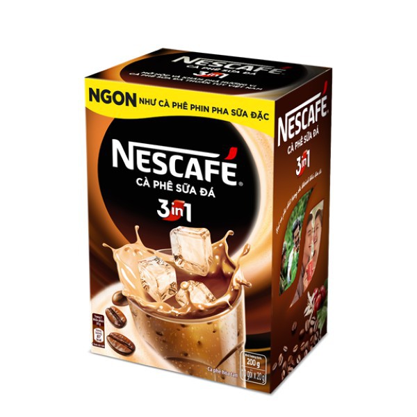 Combo 3 hộp cà phê sữa nescafé 3 in 1 hộp 340g