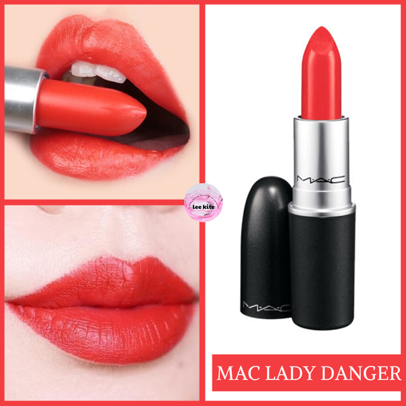 Son MAC Lady Danger 607 - Màu Đỏ Cam