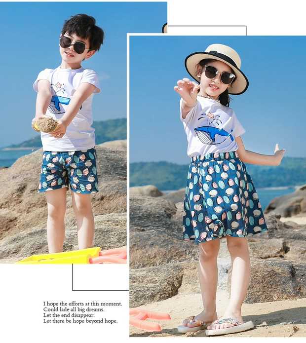Set bộ họa tiết cá heo bé gái & bé trai tp18