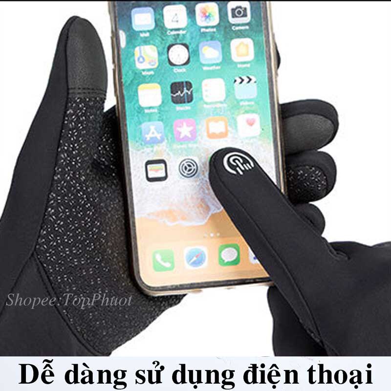 Găng tay nam nữ chống nước lót lông cảm ứng điện thoại bất chấp rét đại hàn 7