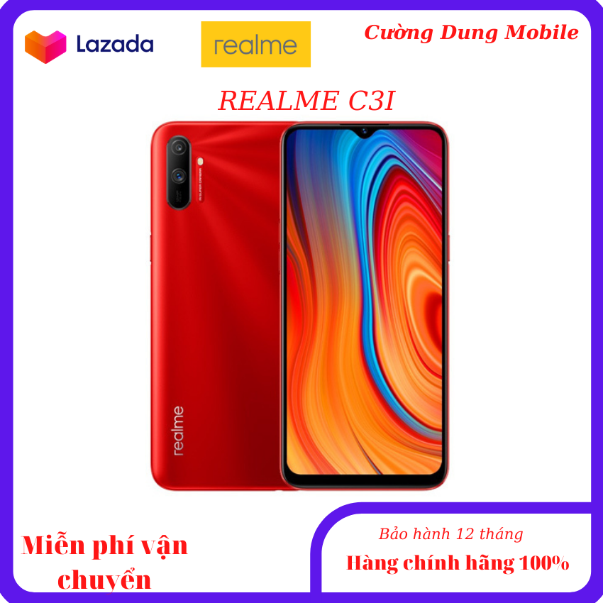 realme c3i, NEW bảo hành chính hãng 12 tháng toàn quốc, máy đẹp, pin trâu, giá rẻ, chụp anh đẹp, Realme c3i