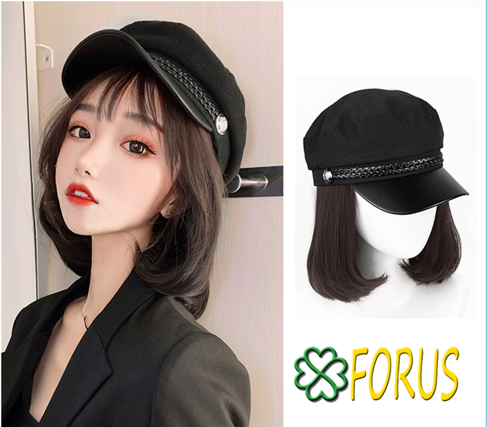 Tóc giả gắn nón lưỡi trai Vic ngắn, tóc giả nữ Sỉ 100k