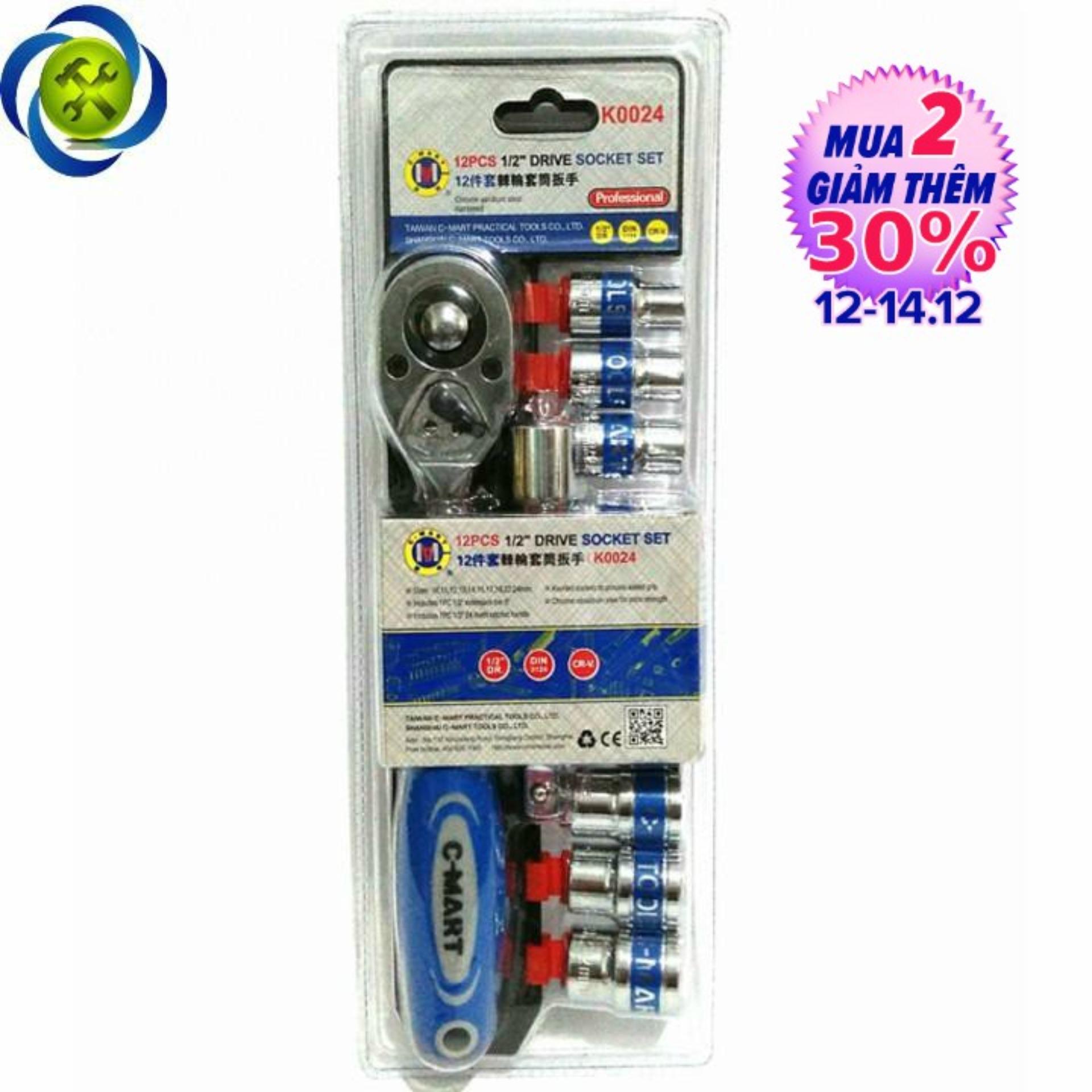 Bộ tuýp c-mart k0024 1/2 12 chi tiết
