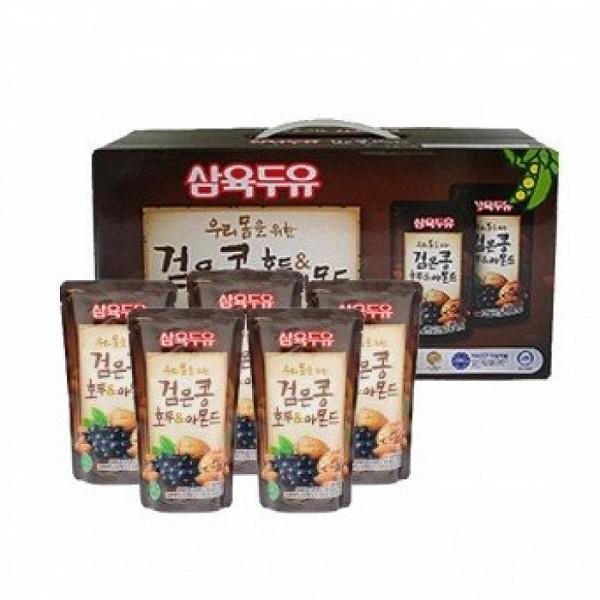 [Hoàn Tiền 10%] 1 Thùng 20 Túi Sữa nước óc chó đậu đen hạnh nhân Hàn Quốc SAHMYOOK 195ML BH513