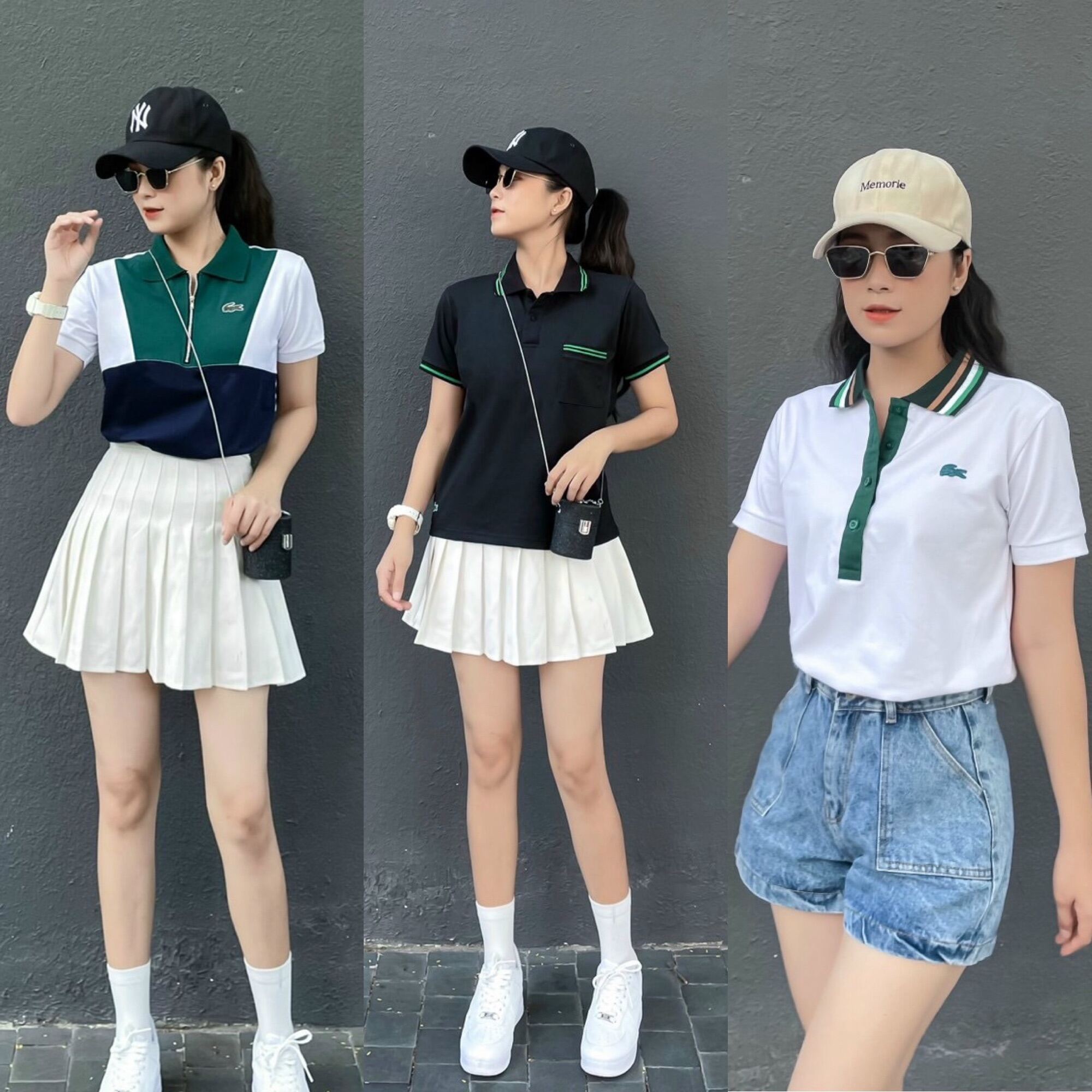 Áo Polo Cá sấu nữ xuất xịn full tem tag