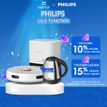[SALE HÈ TẶNG NỒI CƠM] Robot hút và lau, tự đổ rác Philips XU2100/25​ điều hướng laser 360 độ - Hàng Chính Hãng