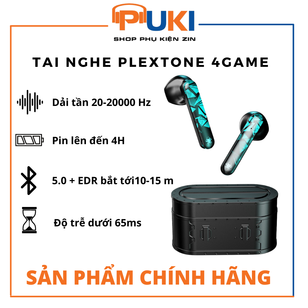 Tai nghe bluetooth plextone 4game,độ trễ 65ms,bluetooth 5.1 chơi game cực tốt - PUKI SHOP