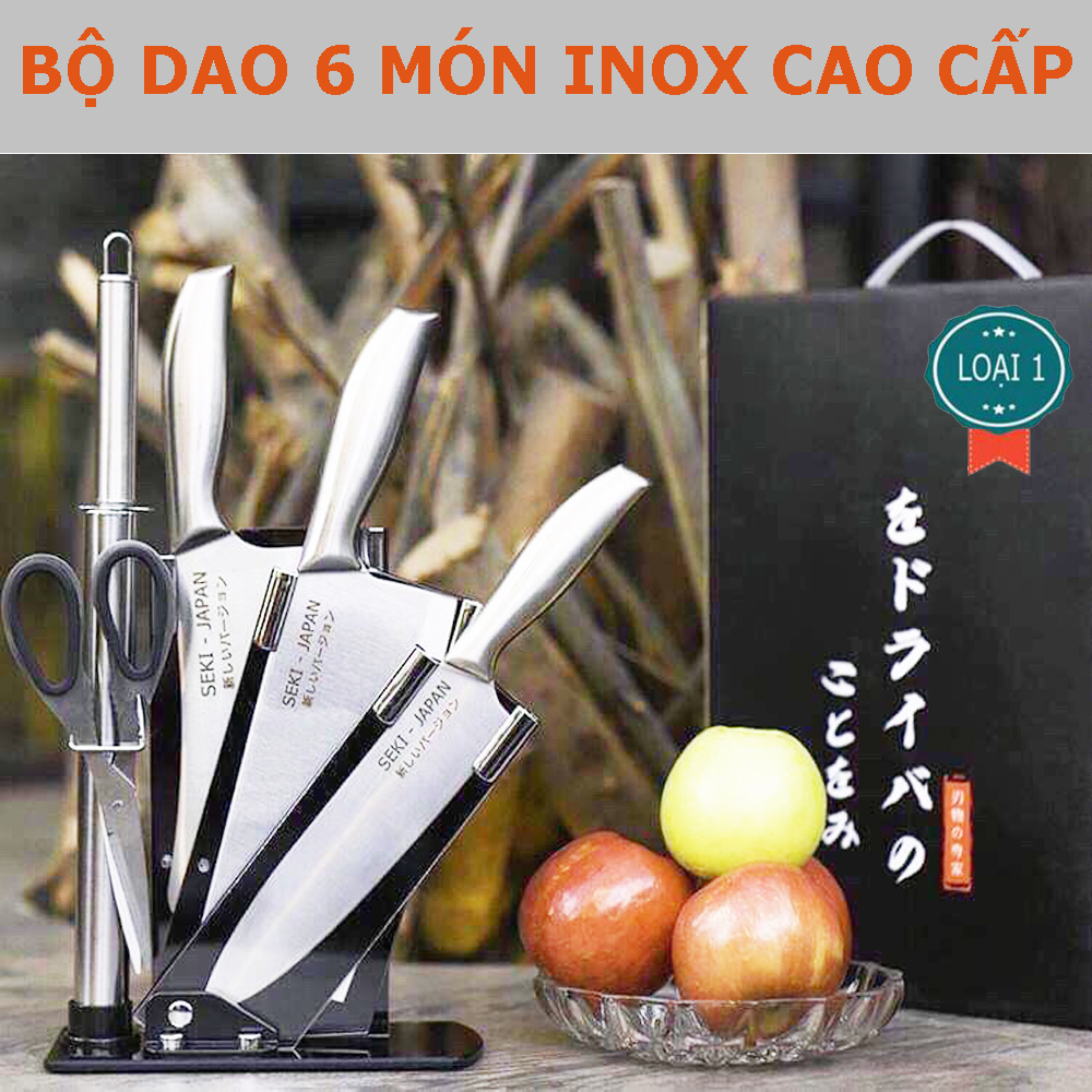 Bộ dao 6 món nhật bản, dao làm bếp nhật bản 6 món , sắc bén , - bộ dao làm bếp - dao làm bếp đa năng - bộ dao nhật cao cấp