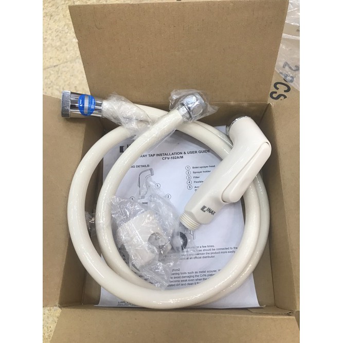 Vòi xịt bồn cầu inax cfv-102a - vòi xịt nhựa chính hãng - bảo hành 2 năm - cốm store