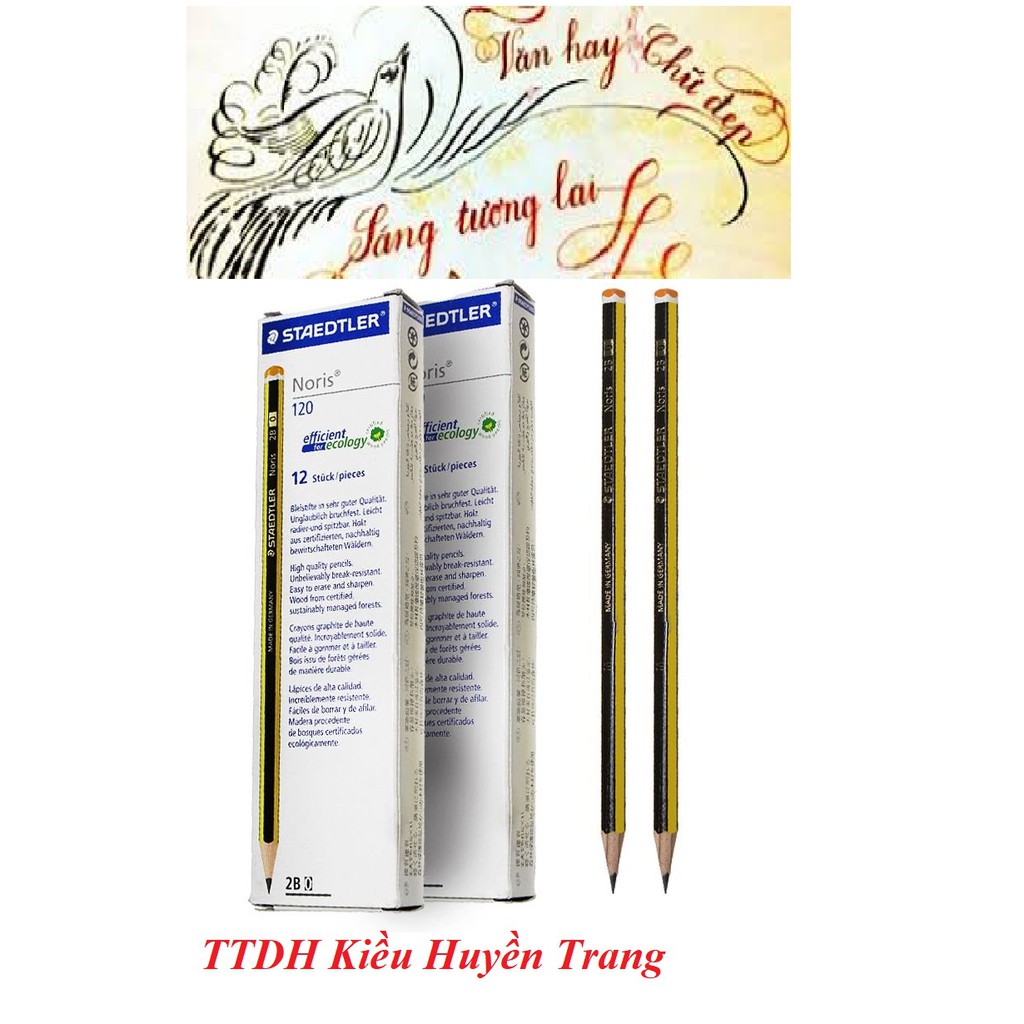 Bút Chì Đức Staedler Hb 2B Sọc Vàng Đen