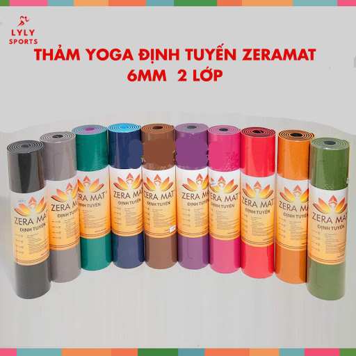 Thảm yoga định tuyến TPE hãng Sunny cao cấp dày 6mm - TẶNG KÈM TÚI - Lyly sports