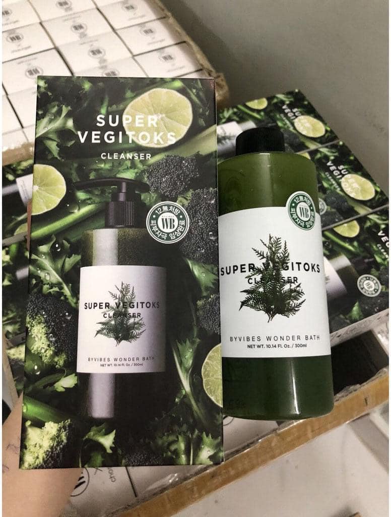 Sữa rửa mặt thải độc rau củ Super Vegitoks Cleanser 300ml | Hàng Chính hãng