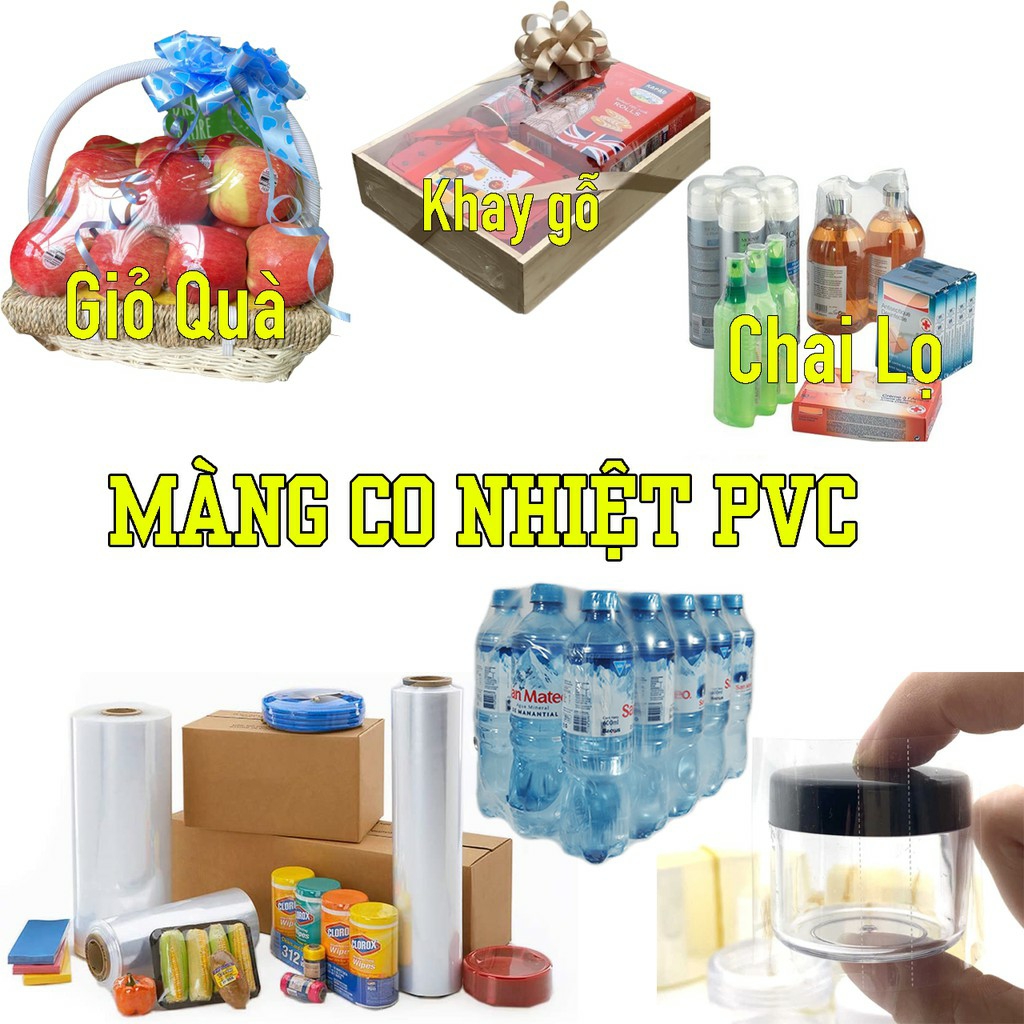 Màng Co Nhiệt PVC Mỹ Phẩm Bọc Bảo Vệ,Niêm Phong Chai ,Lọ, Hũ, Hộp Mỹ Phẩm (1kg)